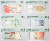 Jersey 1 Pound ND (2010) with Banknotes of Different Countries Lot of 12 pcs