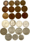 Latvia 1 Santims - 2 Lati 1922-1932 Lot of 23 coins