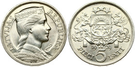 Latvia 5 Lati 1929