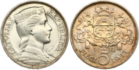 Latvia 5 Lati 1932