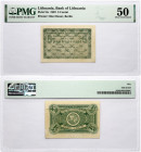 Lithuania 5 Centai 1922 PMG 50 About Uncirculated