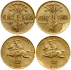 Lithuania 1 Centas 1925 Lot of 2 coins