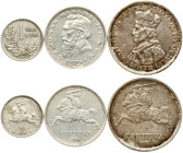 Lithuania 1 - 10 Litu 1925-1936 Lot of 3 coins