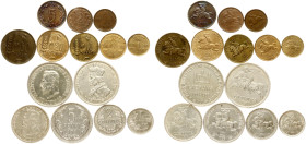 Lithuania 1 Centas - 10 Litu 1925-1938 Set Lot of 14 coins