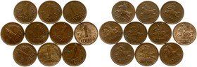 Lithuania 1 Centas 1936 Lot of 10 Coins