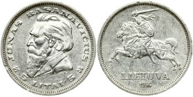 Lithuania 5 Litai 1936 Basanavicius