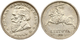 Lithuania 5 Litai 1936 Basanavicius