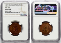 Luxembourg 5 Centimes 1889 Essai NGC MS 65 RB