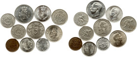 Luxembourg 25 Centimes - 10 Francs 1946-1971 Lot of 10 coins