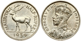 Mauritius ½ Rupee 1934