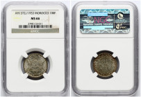 Morocco 100 Francs 1372 (1953) NGC MS 66