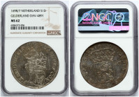 Netherlands Gelderland Silver Ducat 1698/7 NGC MS 62
