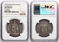 Netherlands West Frieslan 1 Gulden 1764 NGC UNC DETAILS