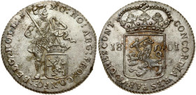 Netherlands Batavian Republic Holland Silver Ducat 1801