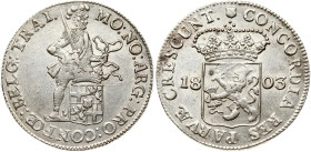 Netherlands Batavian Republic Utrecht Silver Ducat 1803