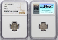 Poland Szelag 1621 Riga (R) NGC MS 63