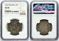Poland Ort 1623 Bydgoszcz NGC AU 58