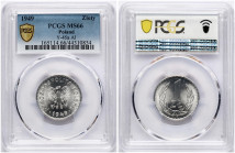 Poland 1 Zloty 1949 PCGS MS 66