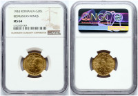 Romania 20 Lei 1944 Romanian Kings NGC MS 64