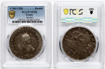 Russia Rouble 1746 СПБ PCGS VF 30