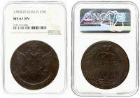 Russia 5 Kopecks 1789 KM (R) NGC MS 61 BN