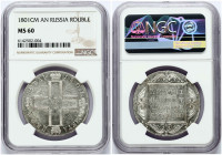 Russia 1 Rouble 1801 СМ-АИ NGC MS 60