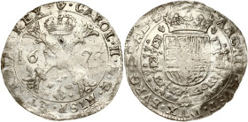 Spanish Netherlands Brabant Patagon 1673 Antwerp (R1)