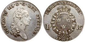Sweden 1 Riksdaler 1782 OL