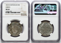 Switzerland Zürich 8 Batzen 1810 B NGC MS 64