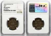 Switzerland Vaud 5 Batzen 1828 BEL NGC UNC DETAILS