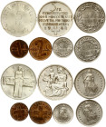 Switzerland 1 Rappen - 5 Francs 1948-1969 Lot of 7 coins