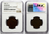 USA Cent 1818 NGC XF DETAILS