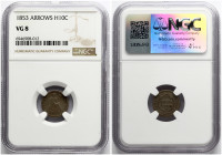 USA ½ Dime 1853 NGC VG 8