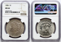 USA Morgan Dollar 1886 NGC MS 64