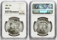 USA Morgan Dollar 1887 NGC MS 64