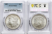 USA Morgan Dollar 1887 PCGS MS 63