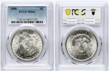 USA Morgan Dollar 1888 PCGS MS 63