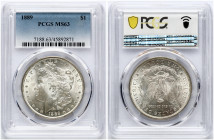 USA Morgan Dollar 1889 PCGS MS 63