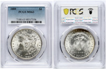 USA Morgan Dollar 1889 PCGS MS 63