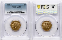 USA 5 Dollars 1911 S PCGS AU 55