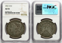 USA Morgan Dollar 1921 S NGC AU 55