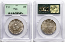 USA 1/2 Dollar 1946 Iowa Centennial PCGS MS 67