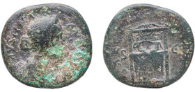 Rome Roman Empire 161 - 176 AE Sestertius - Faustina the Younger, Commodus, and Antoninus Pius (SAECVLI FELICIT S C) Bronze Rome Mint 25.36g VF RIC II...