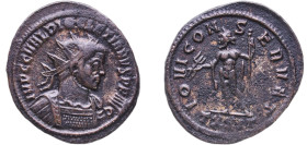 Rome Roman Empire 286 - 294 TXXIT BI Antoninianus - Diocletianus (IOVI CONSERVAT; Jupiter) Billon Ticinium Mint 4.38g XF RIC V.2 223F OCRE ric.5.dio.2...
