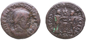 Rome Roman Empire 318 SIS AE Nummus - Constantinus I (VICTORIAE LAETAE PRINC PERP) Bronze Siscia Mint 2.52g VF RIC VII 47 OCRE ric.7.sis.47