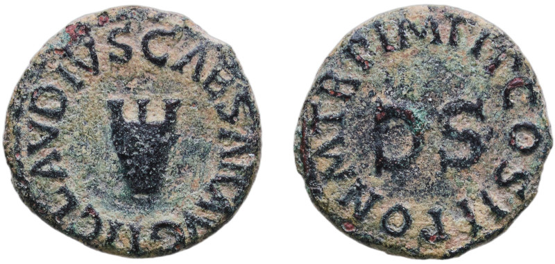 Rome Roman Empire 42 AE Quadrans - Claudius (PON M TR P IMP COS II) Bronze Rome ...