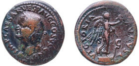 Rome Roman Empire 74 AE As - Vespasian (VICTORIA AVGVST S C; Victory) Bronze Rome Mint 10.35g VF RIC II.1 735 OCRE ric.2_1(2).ves.735