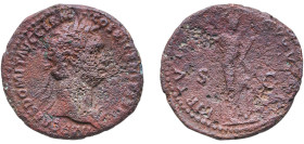 Rome Roman Empire 85 AE As - Domitian (VIRTVTI AVGVSTI S C; Virtus) Bronze Rome Mint 8.25g VF RIC II.1 423 OCRE ric.2_1(2).dom.423