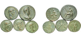 Rome Roman Empire ND AE Coinage (Lot with 5 coins; Reproduction, SOLD AS SEEN, NO RETURN) Bronze XF