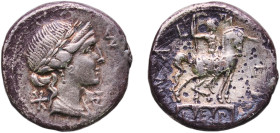 Rome Roman Republic (ancient) 114 BC - 113 BC AR Denarius (Aemilia: Manlius Æmilius Lepidus) Silver (.950) Rome Mint 3.74g VF Corrossion RRC 291/1 CRR...
